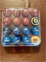 Washington Redskins / Denver Broncos Pool Balls