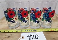 Pioneer Woman (4) Flower Tumblers