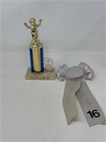 Trophy in ribbon, Garrard county fair baby show