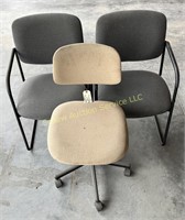 (3) office chairs, selling 3X the $.