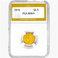 1915 $2.50 Gold Quarter Eagle PGA MS64+