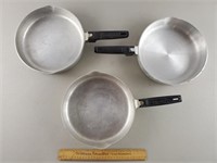 3ct Wagner Ware Magnalite Skillets