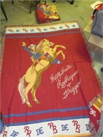 (2) Roy Rogers & Trigger Blanket Throws