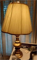 4 MATCHING BRASS LAMPS WITH SHADES