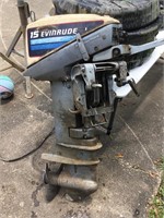 Evinrude 15 hp. Outboard motor Good compression