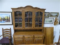 OAK 2 PC BUFFET / CHINA CABINET