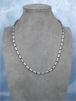 Southwest Necklace Obsidian & Coated Beads