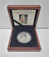 LIMITED EDITION POPE CROWN PAUL II" SILVER PROOF