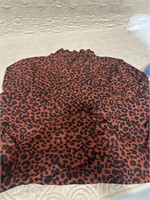 womens 2x Ava and viv leopard print shirt