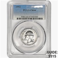 1952 Washington Silver Quarter PCGS PR66