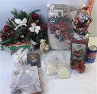 Christmas Throw, Flowers, Ornaments, & Misc