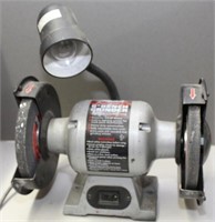 Shop Force 8" bench grinder, double wheel w/ light