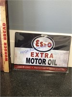 ESSO EXTRA MOTOR OIL-TIN SIGN-APPROX 12"TX8"W