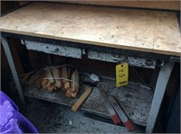 Wood Topped Work Bench