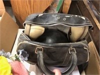 Bowling ball, bag and shoes