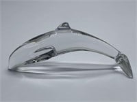 BACCARAT CRYSTAL DOLPHIN FIGURINE  2.6in T x 6in