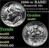 1996-w Roosevelt Dime RARE! 10c Grades Gem++ Unc