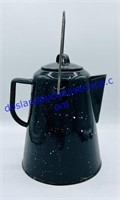 Black Enamel Coffee Pot