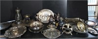 Large Collection Silver Plate Serving