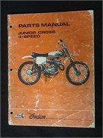 1972 INDIAN MOTORCYCLE PARTS MANUAL JUNIOR CROSS