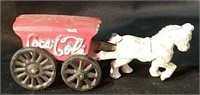 Cast Iron Coca-Cola Horse & Cart