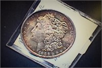 1886p Toned Morgan Silver Dollar