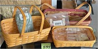 Lot of (3) Longaberger Baskets