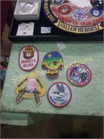 Group of boy scout badges