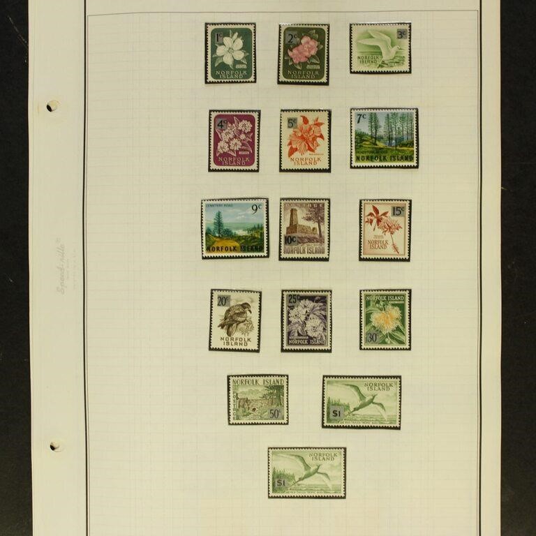 Norfolk Island Stamps Mint NH on pages in mounts,