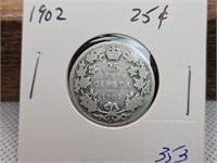 1902 25 CENT QUARTER