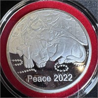 1 oz Fine Silver Round - Peace 2022