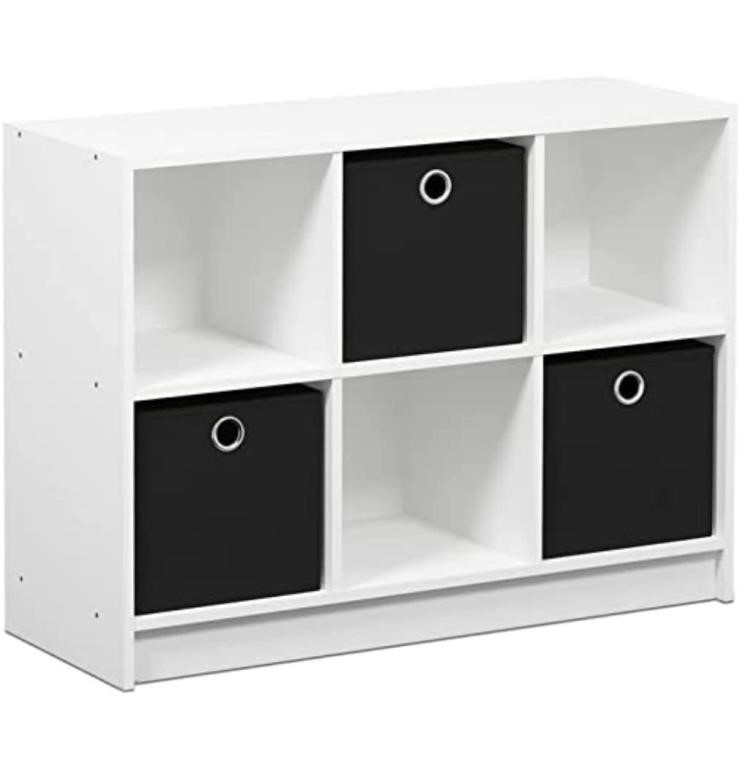 Furinno 99940WH/BK Basic 3x2 Bookcase Storage