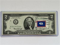 RARE 1976 US STAMPED 1st DAY ISSUE $2 BANKNOTE BIL