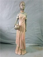 Stunning African Wooden Figurine Measures 18"