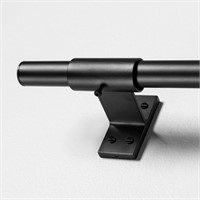 4884 Steel Curtain Rod Matte Black - Hearth