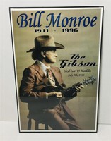 Framed Bill Monroe poster 17x11 inch.