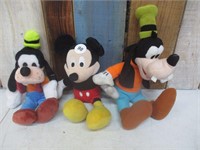 3 Disney Plush Toys
