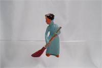 Women Sweeping Manoil Metal Figure