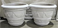 2 Large Light-Weight Planters 22"rnd x 17"H