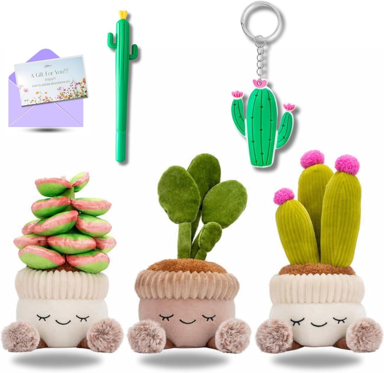Potted Plush 3PK Greenhouse Cactus by Russ