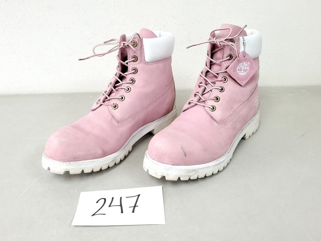 Men's Timberland Pink Boots - Size 10.5M