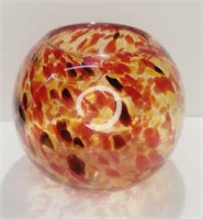 Red Tones Blown Glass Vase Bowl/Candy Dish Decor