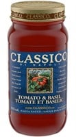 4-Pk Classico Tomato and Basil Sauce, 650ml