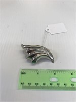 wave style brooch .925 silver