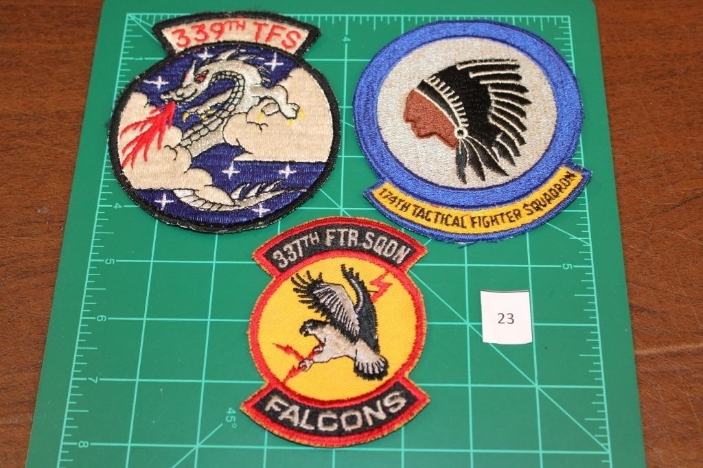 337th Ftr Sq Falcons; 339th TFS; 174th TFS (3 Patc
