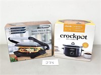 New Crockpot + Panini Press & Grill (No Ship)