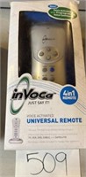 Invoca voice activated universal remote