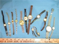 Lady's & Men's Vintage Wrist Watches - 13pc