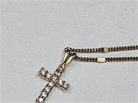 Sterling Silver Cross & Necklace