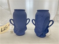 2 Niloak Vases 7"H